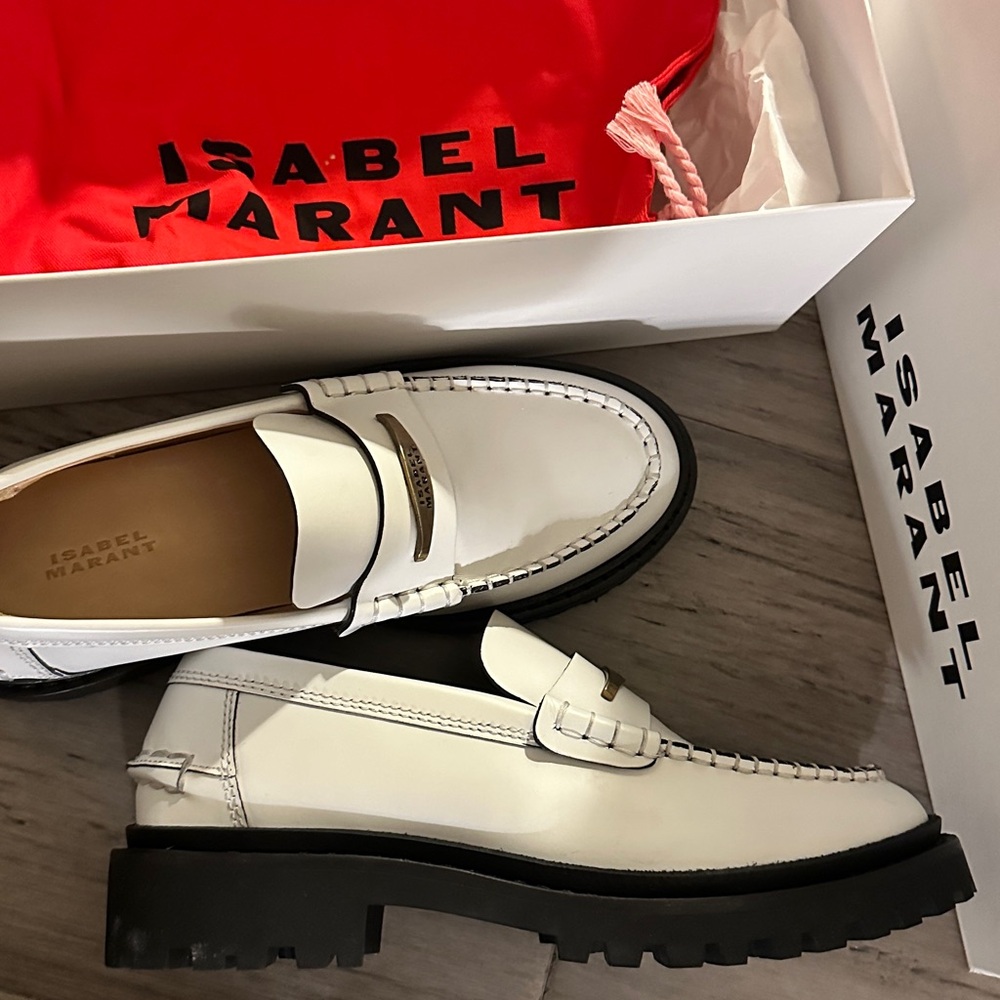 Isabel Marant Women’s White Loafers